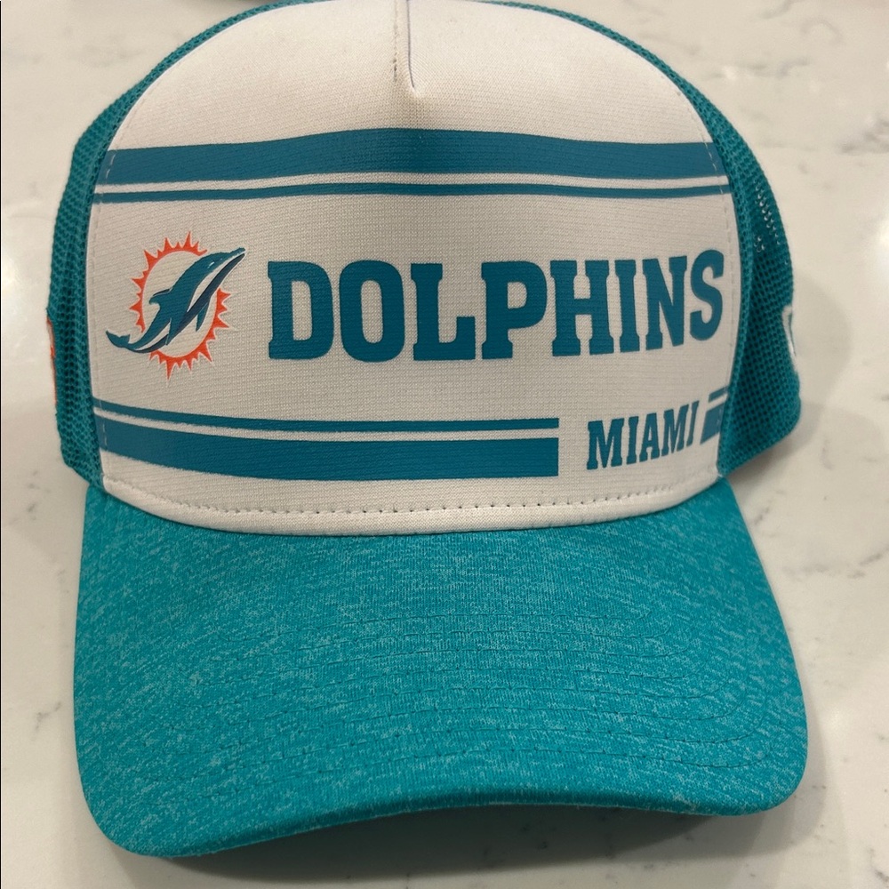 New Era Miami Dolphins Teal and White Hat
